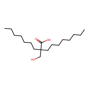 2-Heptyl-2-(hydroxymethyl)decanoic acid structure
