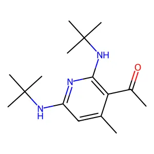 2,6-Bis(tert-butylamino)-4-methylpyridin-3-yl methyl ketone structure
