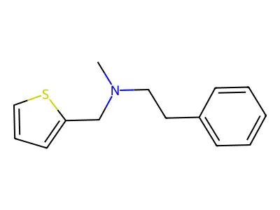 N-Methyl-N-(2-phenylethyl)-2-thiophenemethanamine structure