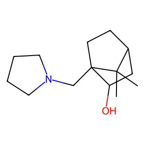Bicyclo(2.2.1)heptan-2-ol, 7,7-dimethyl-1-(1-pyrrolidinylmethyl)-, exo- structure
