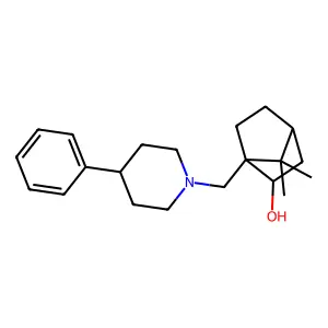 Bornan-2-exo-ol, 10-(4-phenyl-1-piperidino)- structure
