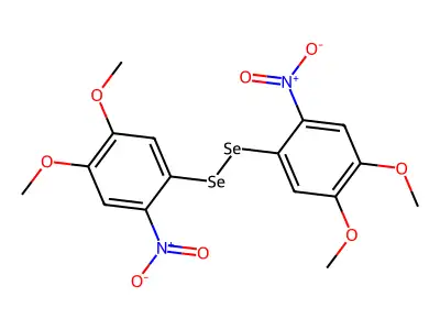 Bis(4,5-dimethoxy-2-nitrophenyl)diselenide structure