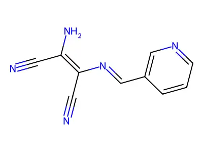 2-Amino-3-{[(pyridin-3-yl)methylidene]amino}but-2-enedinitrile structure