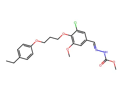 Methyl 2-({3-chloro-4-[3-(4-ethylphenoxy)propoxy]-5-methoxyphenyl}methylidene)hydrazine-1-carboxylate structure