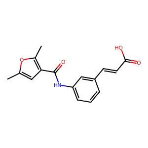 3-{3-[(2,5-Dimethyl-3-furoyl)amino]phenyl}acrylic acid structure