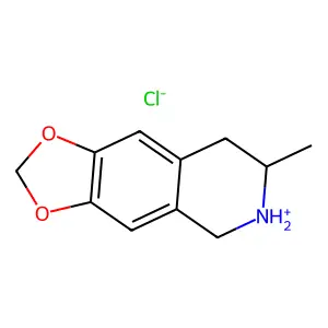 1,3-Dioxolo(4,5-g)isoquinoline, 5,6,7,8-tetrahydro-7-methyl-, hydrochloride structure