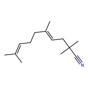 2,2,5,9-四甲基-4,8-癸二烯腈 structure