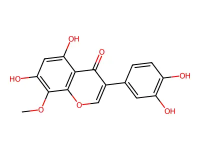 3',4',5,7-Tetrahydroxy-8-methoxyisoflavone structure