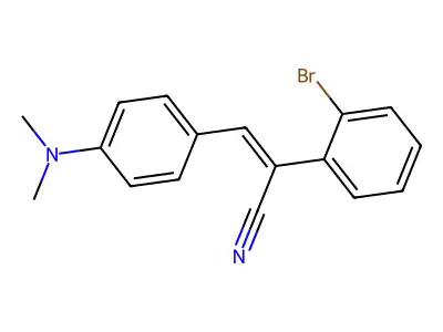2-(2-Bromophenyl)-3-[4-(dimethylamino)phenyl]prop-2-enenitrile structure