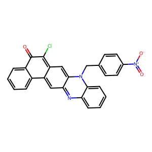 6-Chloro-8-[(4-nitrophenyl)methyl]naphtho[1,2-b]phenazin-5-one structure