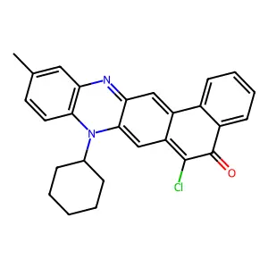 6-Chloro-8-cyclohexyl-11-methylnaphtho[1,2-b]phenazin-5(8H)-one structure