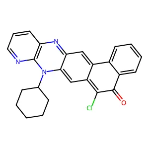 6-Chloro-8-cyclohexylnaphtho(1,2-g)pyrido(2,3-b)quinoxalin-5(8H)-one structure