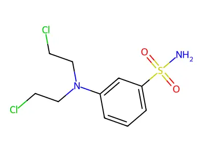 Benzenesulfonamide, m-(bis(2-chloroethyl)amino)- structure