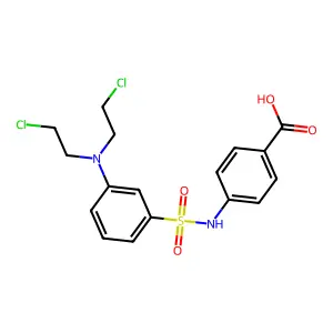 Benzoic acid, p-(m-(bis(2-chloroethyl)amino)benzenesulfonamido)- structure