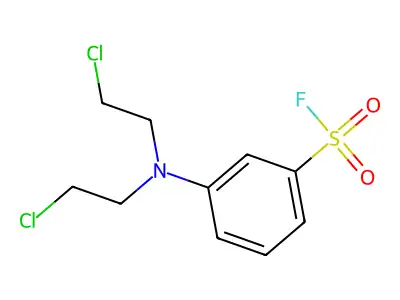 Benzenesulfonyl fluoride, m-(bis(2-chloroethyl)amino)- structure