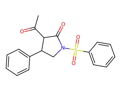 3-Acetyl-4-phenyl-1-(phenylsulfonyl)pyrrolidin-2-one structure