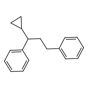 (1-Cyclopropyl-3-phenylpropyl)benzene structure