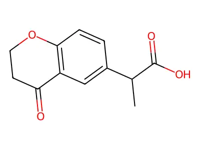 2H-1-Benzopyran-6-acetic acid, 3,4-dihydro-alpha-methyl-4-oxo- structure