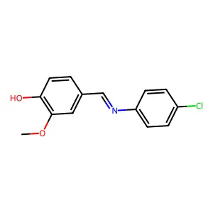 4-{[(4-Chlorophenyl)imino]methyl}-2-methoxyphenol structure
