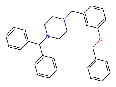 1-[3-(Benzyloxy)benzyl]-4-(diphenylmethyl)piperazine structure