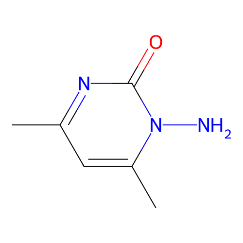 1-Amino-4,6-dimethyl-2-pyrimidinone structure