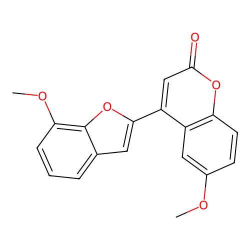 6-Methoxy-4-(7-methoxybenzo[d]furan-2-yl)chromen-2-one structure