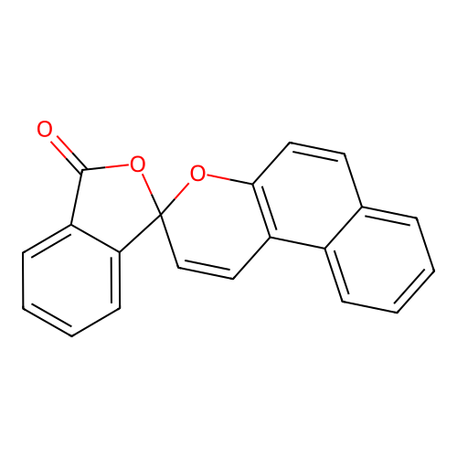 Spiro[2-benzofuran-3,3'-benzo[f]chromene]-1-one structure