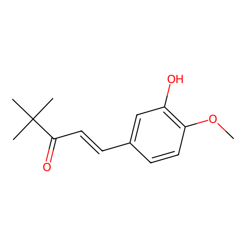 1-Penten-3-one, 1-(3-hydroxy-4-methoxyphenyl)-4,4-dimethyl- structure