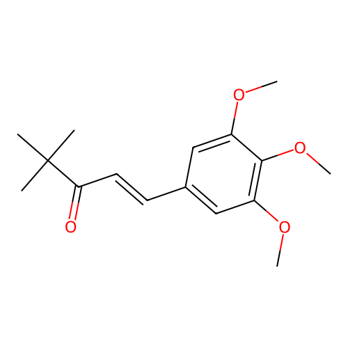 1-Penten-3-one, 4,4-dimethyl-1-(3,4,5-trimethoxyphenyl)- structure
