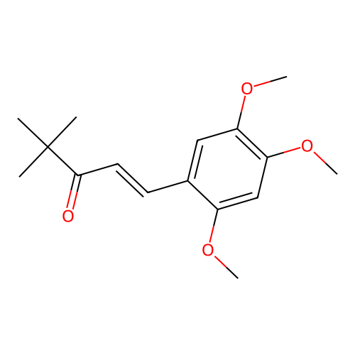 1-Penten-3-one, 4,4-dimethyl-1-(2,4,5-trimethoxyphenyl)- structure