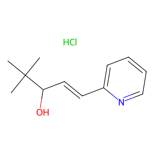 1-Penten-3-ol, 4,4-dimethyl-1-(2-pyridinyl)-, hydrochloride structure