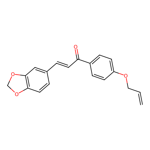 2-Propen-1-one, 3-(1,3-benzodioxol-5-yl)-1-(4-(2-propenyloxy)phenyl)- structure