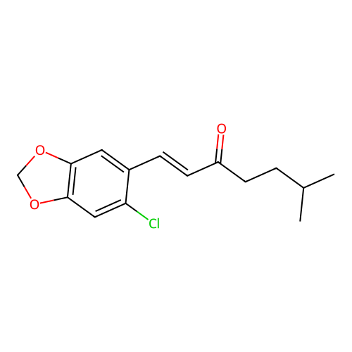 1-Hepten-3-one, 1-(6-chloro-1,3-benzodioxol-5-yl)-6-methyl- structure