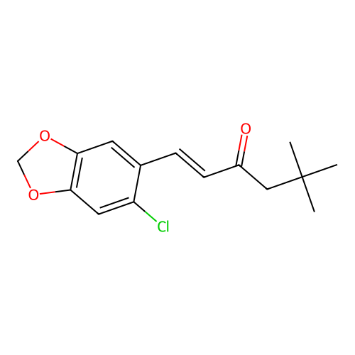 1-Hexen-3-one, 1-(6-chloro-1,3-benzodioxol-5-yl)-5,5-dimethyl- structure