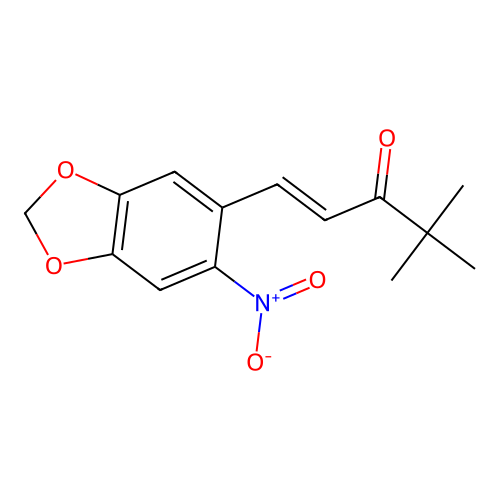 1-Penten-3-one, 4,4-dimethyl-1-(6-nitro-1,3-benzodioxol-5-yl)- structure
