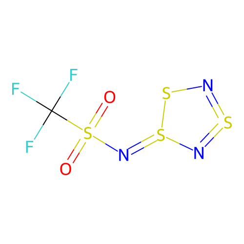 1,2,4,3,5-Trithia(4-s(iv))diazole, 1-(((trifluoromethyl)sulfonyl)imino)-1,1-dihydro- structure