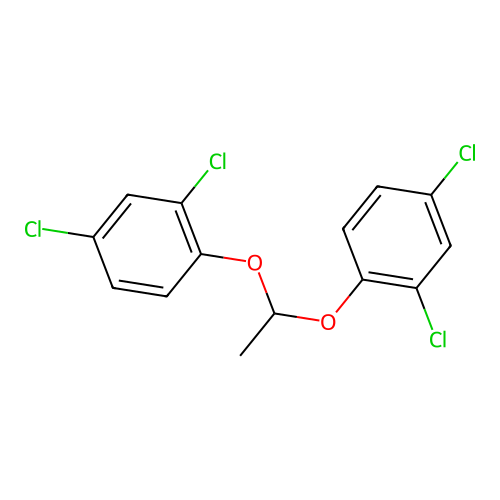 Benzene, 1,1'-(ethylidenebis(oxy))bis(2,4-dichloro- structure