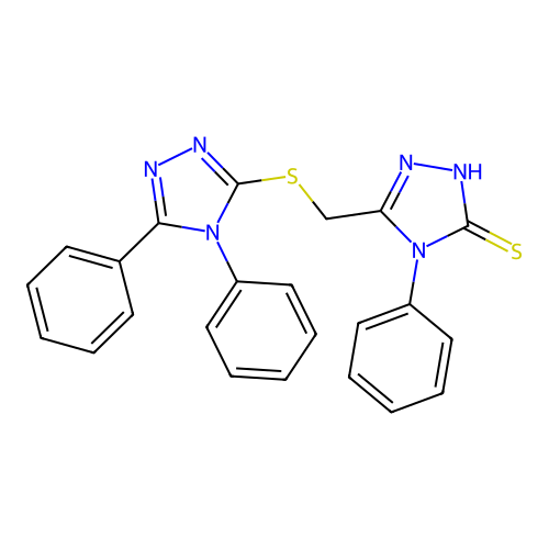 3-[(4,5-diphenyl-1,2,4-triazol-3-yl)sulfanylmethyl]-4-phenyl-1H-1,2,4-triazole-5-thione structure