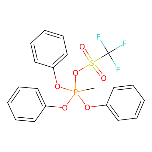 Methyltriphenoxyphosphonium trifluoromethanesulphonate structure