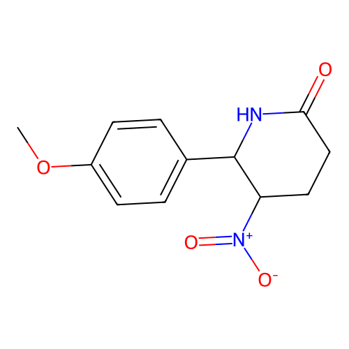 6-(4-Methoxyphenyl)-5-nitropiperidin-2-one structure