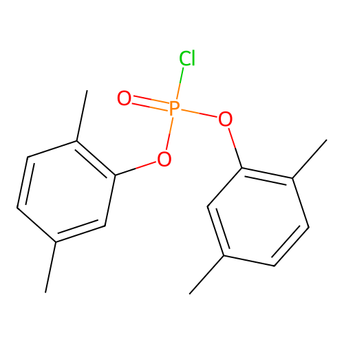 Phosphorochloridic acid, bis(2,5-dimethylphenyl) ester structure