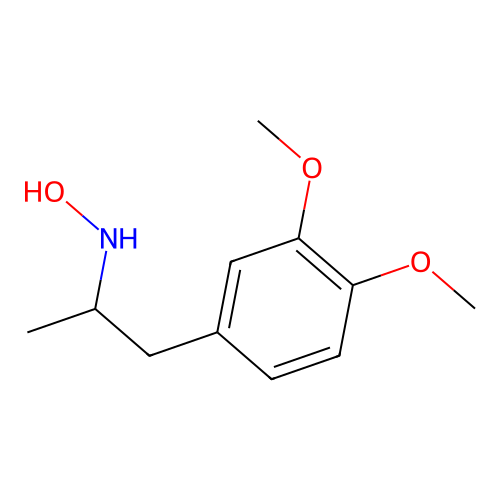 N-[1-(3,4-dimethoxyphenyl)propan-2-yl]hydroxylamine structure