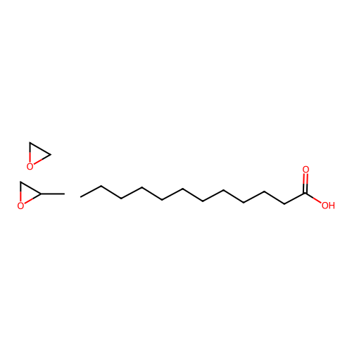 Dodecanoic acid;2-methyloxirane;oxirane structure