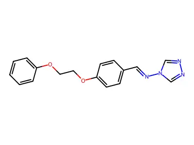 1-[4-(2-phenoxyethoxy)phenyl]-N-(1,2,4-triazol-4-yl)methanimine structure