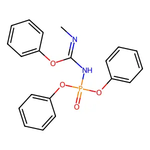 phenyl N-diphenoxyphosphoryl-N'-methylcarbamimidate structure
