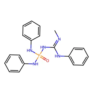 1-Dianilinophosphoryl-2-methyl-3-phenylguanidine structure