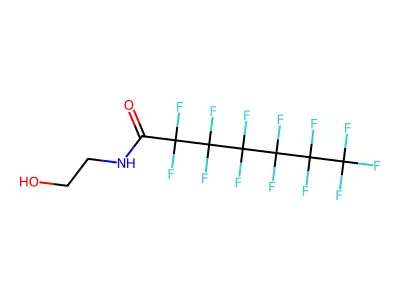 2,2,3,3,4,4,5,5,6,6,7,7,7-Tridecafluoro-N-(2-hydroxyethyl)heptanamide structure