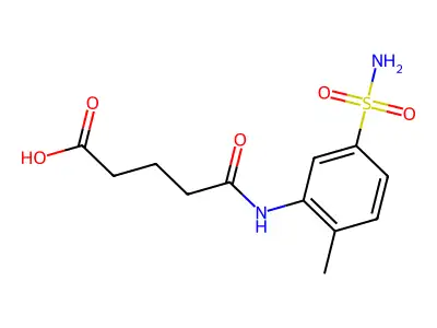 5-(2-Methyl-5-sulfamoylanilino)-5-oxopentanoic acid structure