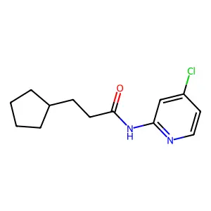 N-(4-chloropyridin-2-yl)-3-cyclopentylpropanamide structure
