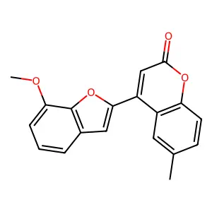 4-(7-Methoxy-1-benzofuran-2-yl)-6-methylchromen-2-one structure